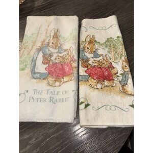 Cecil Saydah Peter Rabbit Kitchen Bath Hand Towels Set of 2 Beatrix Potter